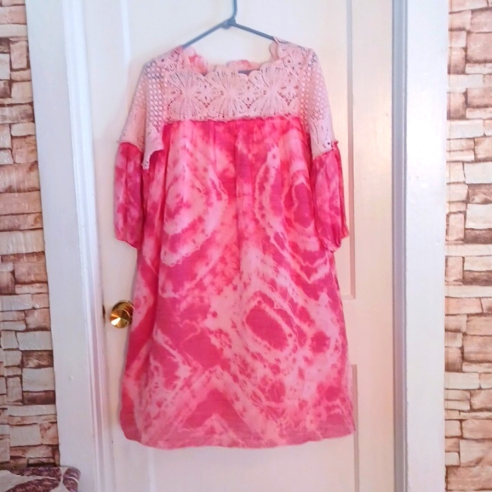 Tye dyed dress boho style women's size medium